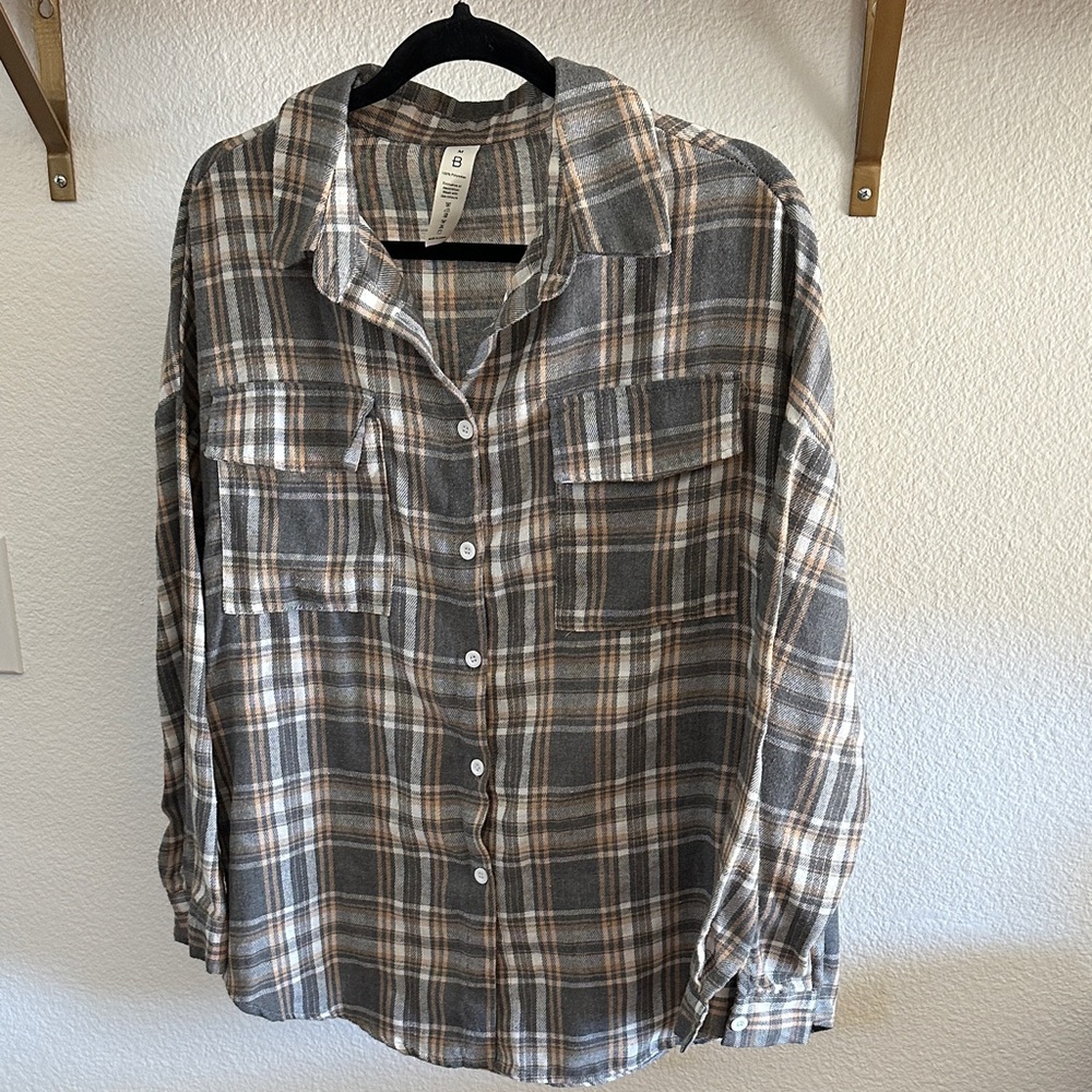 Blooming Jelly Greys Plaid Shirt/Flannel